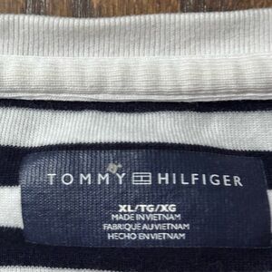 Tommy Hilfiger Navy and White Striped Tee